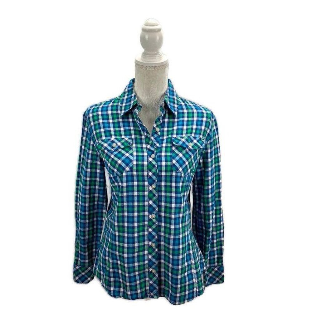 Riders by Lee‎ Checked Button Up Collared Shirt S